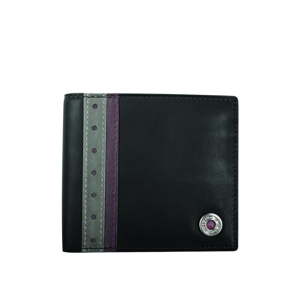 Leather Bearing Coin Pocket Wallet | Black | GTO London