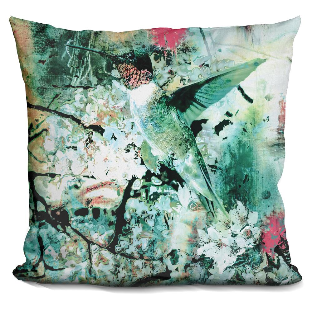Riza Peker Hummingbird Throw Pillow